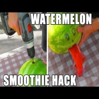 Lav en vandmelon drik hurtigt!